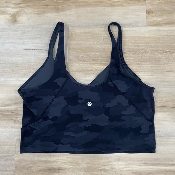 Lululemon Align Tank Top Black Gray Camo Athletic Crop Top Women’s Size 14 - Picture 3 of 10